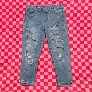 Distressed Blue Jeans for Women